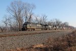 NS 7633 leads train 35A through MP116 at Cove PA